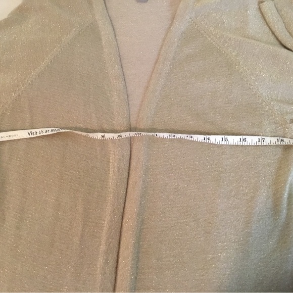 NWOT Valorie Stevens Women’s Gold Sparkle Medium Weight Topper - Picture 6 of 7